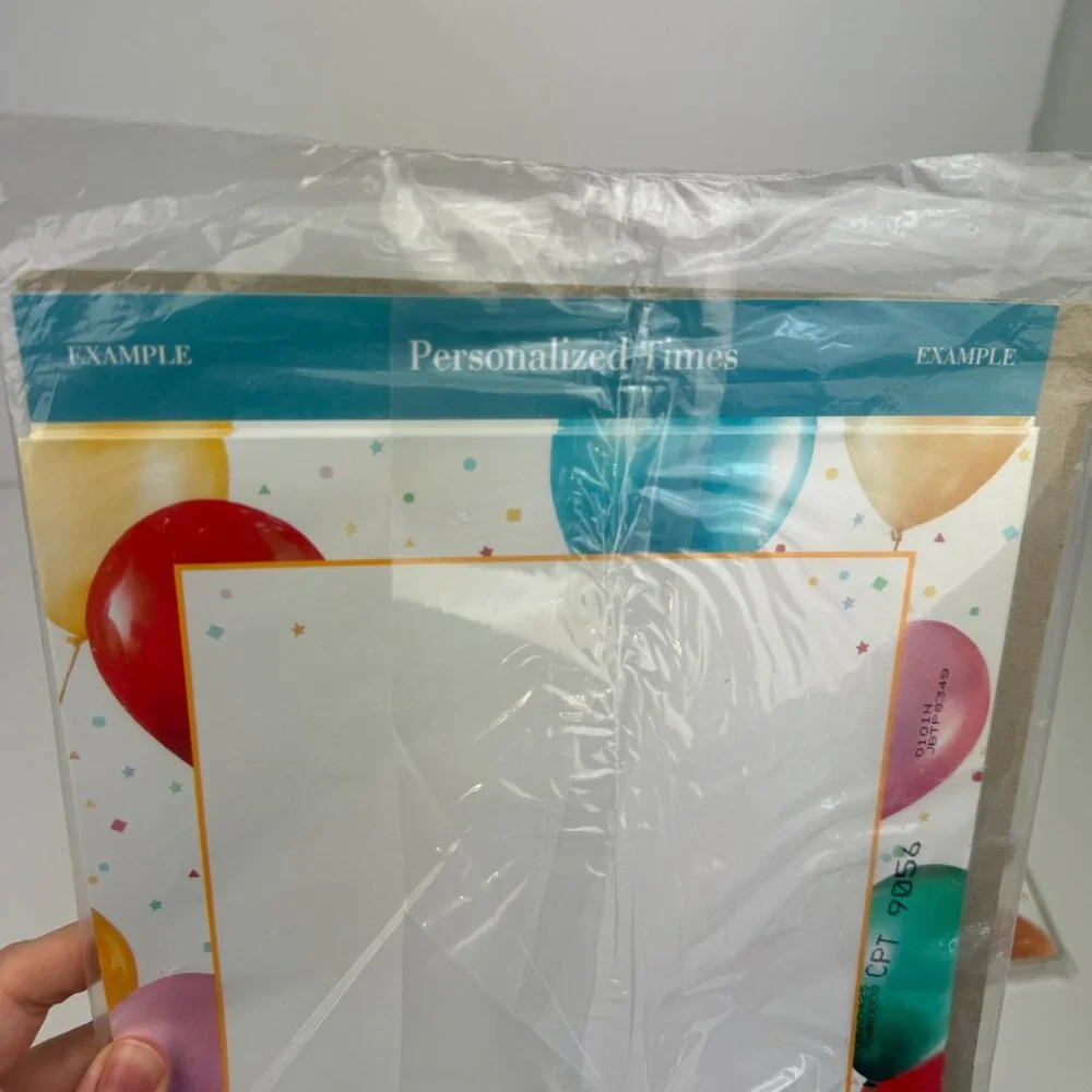 2‎ Pks Hallmark 8x10 Cardstock Paper w Balloons Confetti Party 22 Sheets Total'
